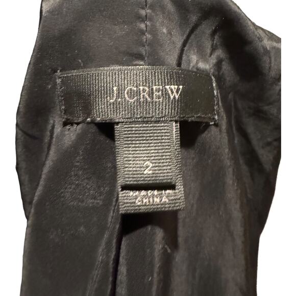 J. Crew Tweed Cropped Moto Jacket Blazer Black White Orange Asymmetric size 4 - Picture 11 of 16